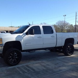with the new NFab bars on

7.5" kit was still a set ride height
